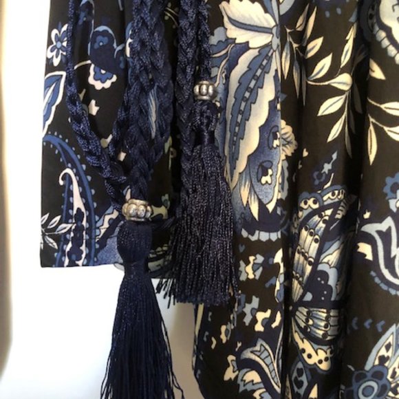 Venus Blue Paisley Long Sleeve Shirt - Small - Picture 3 of 5